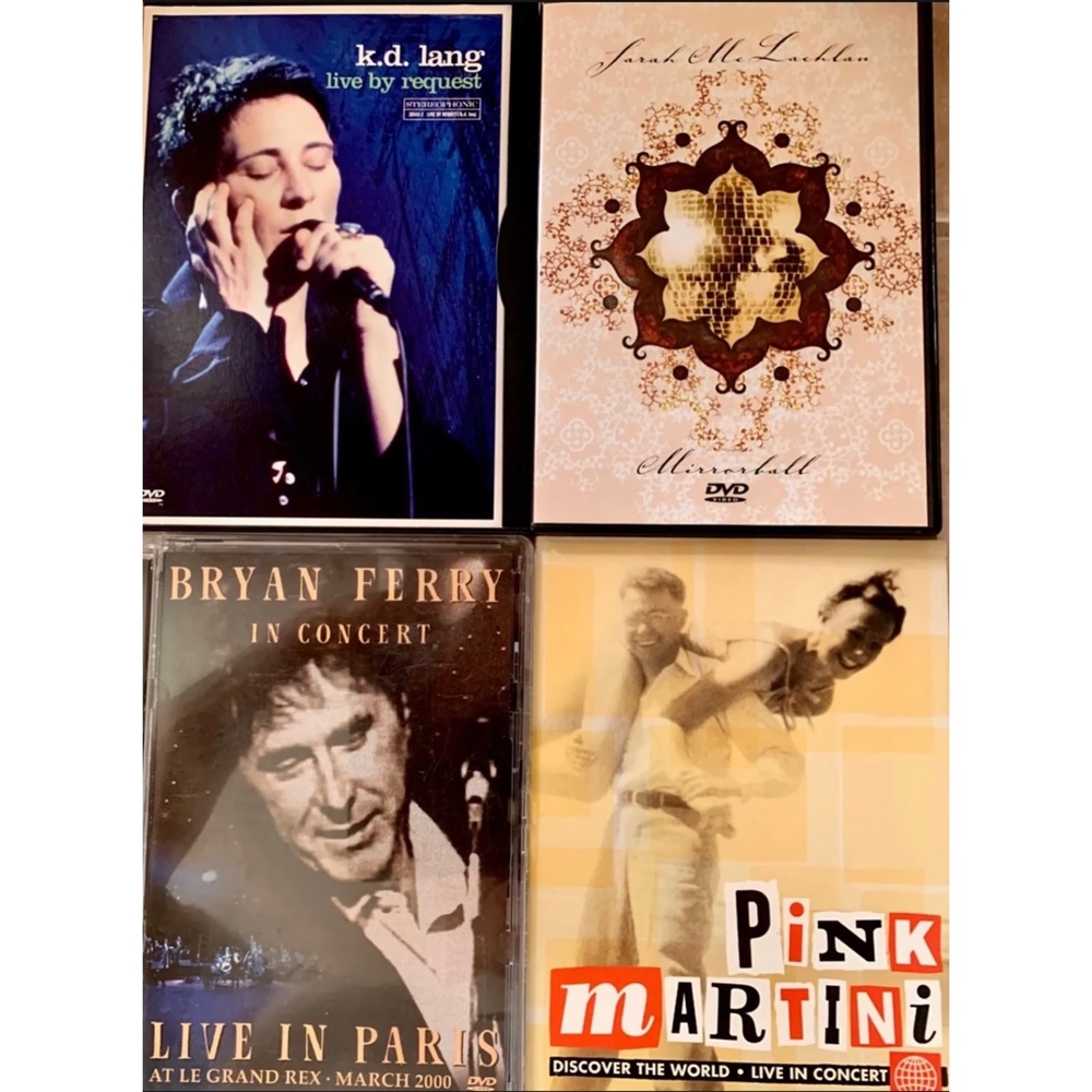 k.d. lang/SARAH McLACHLAN/BRYAN FERRY/PINK MARTINI Concert DVDs